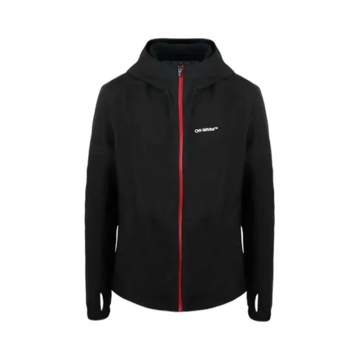 Logo Printed Hooded Jacket