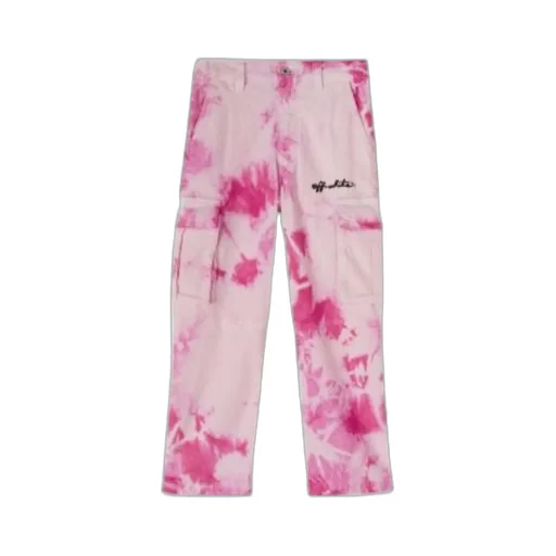 Tie Dye-Print Cargo Trousers