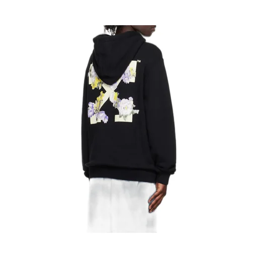 Floral Arrows-Print Hoodie
