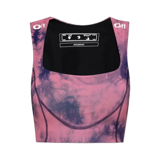 Tie-Dye Logo Printed Sports Bra