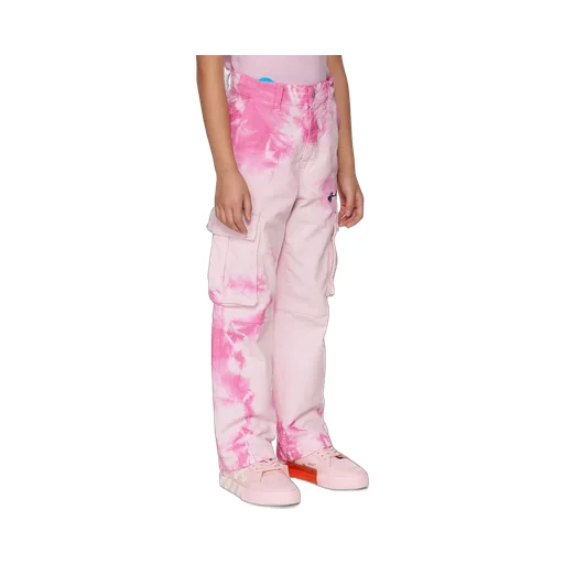 Tie Dye-Print Cargo Trousers