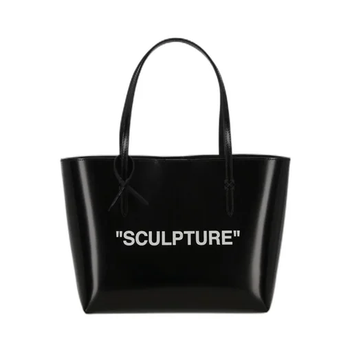 Slogan Printed Top Handle Bag
