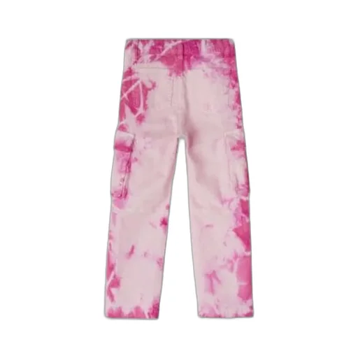 Tie Dye-Print Cargo Trousers