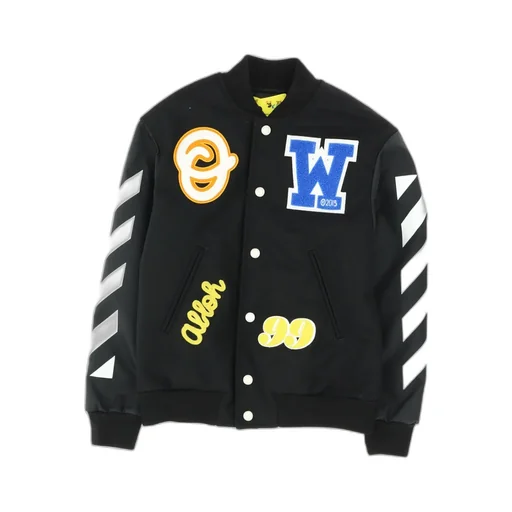 Logo Patch Bomber Jacket