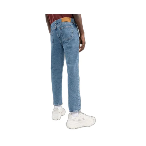 Belted Straight Leg Cropped Jeans