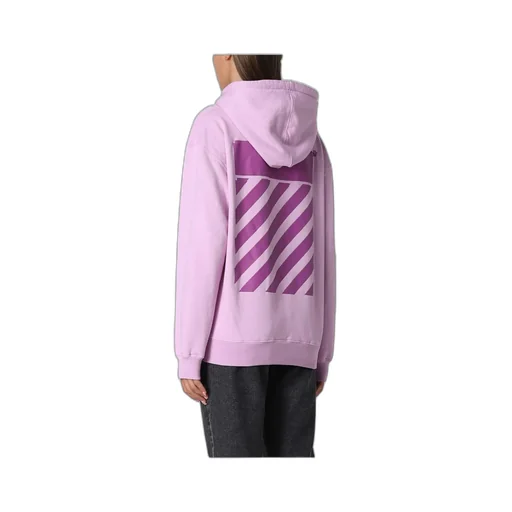 Diagonal Striped Hooded Sweatshirt