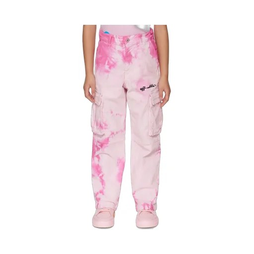 Tie Dye-Print Cargo Trousers