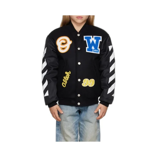 Logo Patch Bomber Jacket