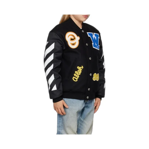 Logo Patch Bomber Jacket