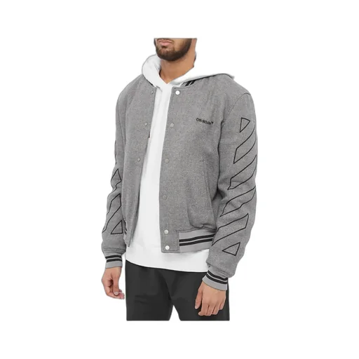 Diag-Stripe Bomber Jacket