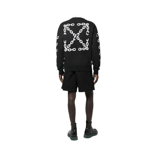 Chain Arrow Logo Printed Crewneck Sweatshirt