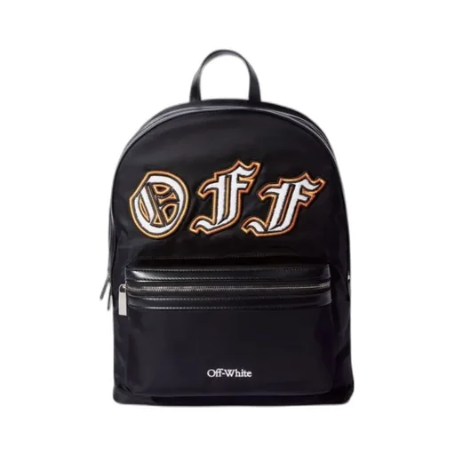 Logo Embroidered Zip-Up Backpack