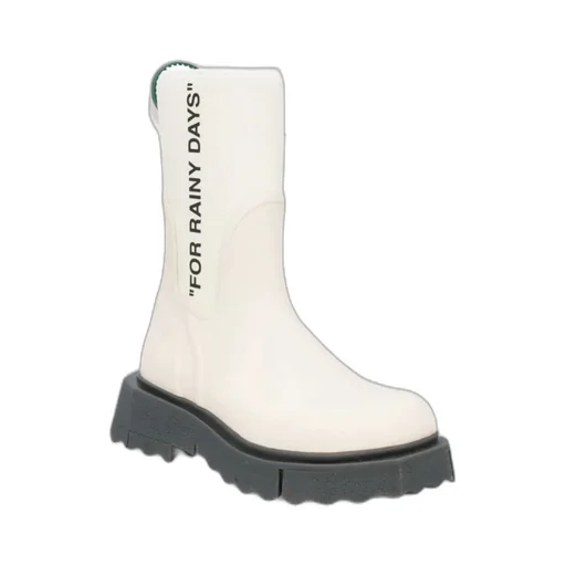Slogan-Print Ankle Boots