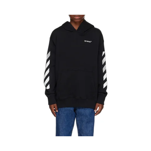 Logo Diag-Stripe Printed Hoodie