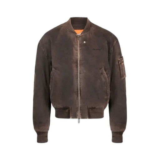 Diag Logo-Print Bomber Jacket