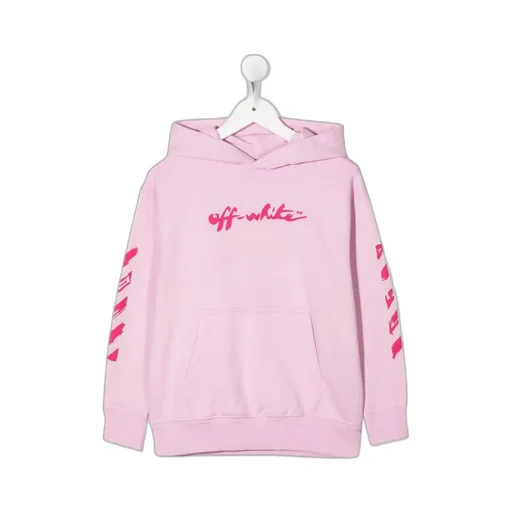 Logo Printed Long-Sleeved Hoodie