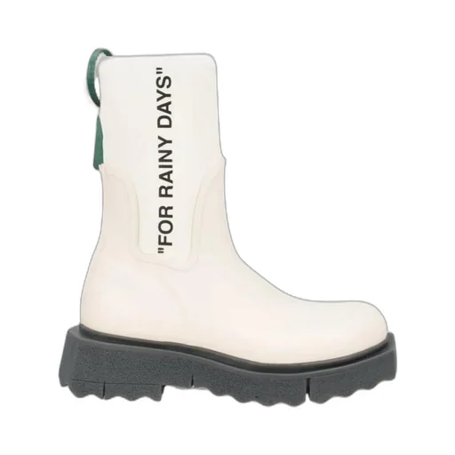 Slogan-Print Ankle Boots