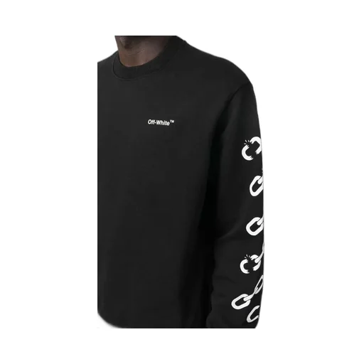 Chain Arrow Logo Printed Crewneck Sweatshirt