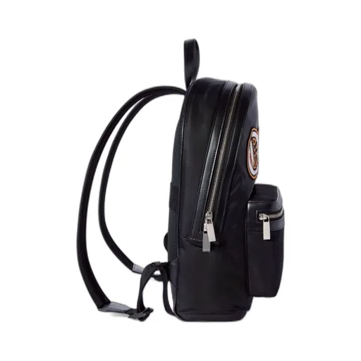 Logo Embroidered Zip-Up Backpack