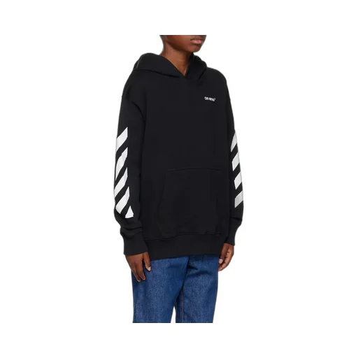 Logo Diag-Stripe Printed Hoodie