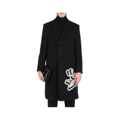 Graphic Printed Single-Breasted Coat