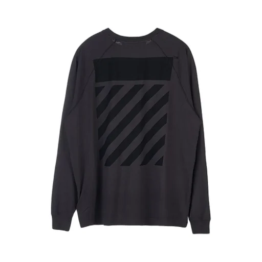 Diag-Stripe Raglan-Sleeve Top