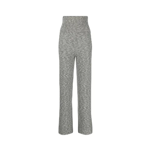 High-Waist Marl-Knit Trousers