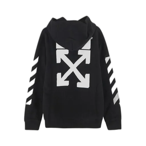 Logo Diag-Stripe Printed Hoodie