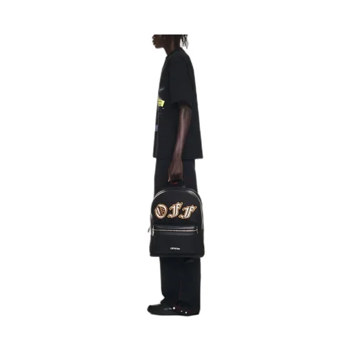 Logo Embroidered Zip-Up Backpack