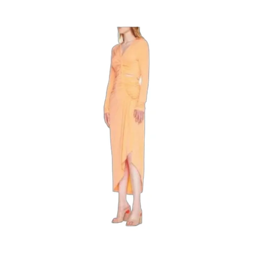 Ruched Long-Sleeved Dress