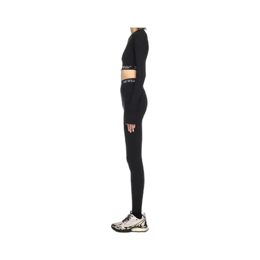 Logo Band Zip Crop Top