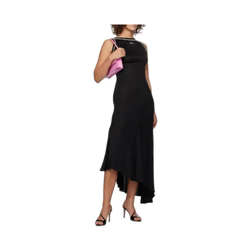 Embellished Asymmetric Sleeveless Dress