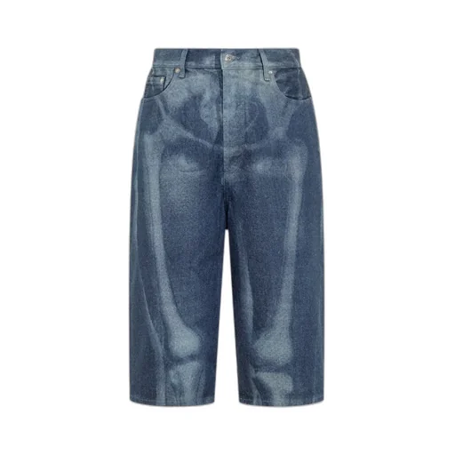 Straight Leg Denim Shorts