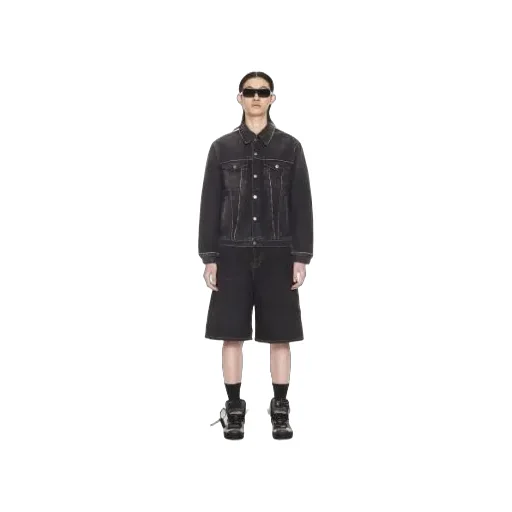 Zip Skate Long-Sleeved Denim Jacket