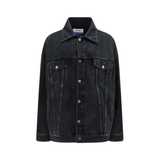 Logo Patch Buttoned Denim Jacket
