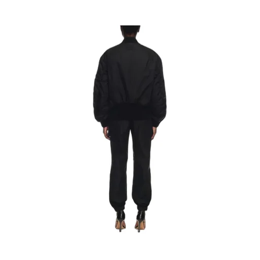 Band-Collared Zip-Up Bomber Jacket