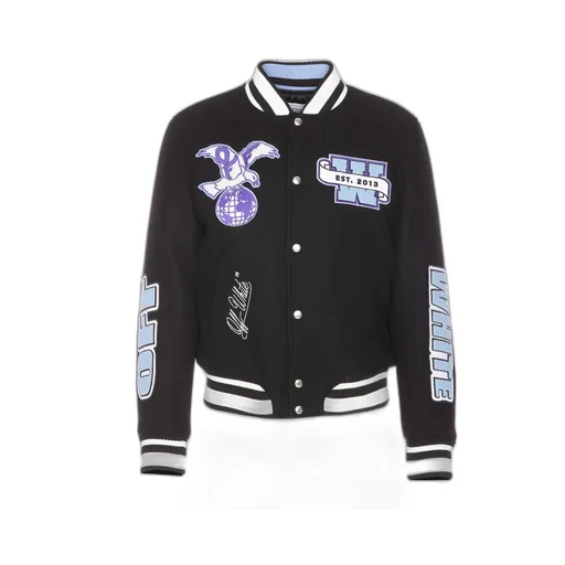 Logo Embroidered Button-Up Jacket