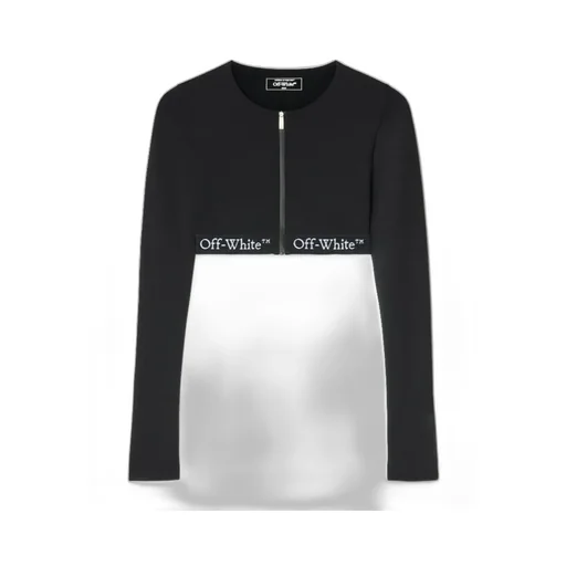 Logo Band Zip Crop Top