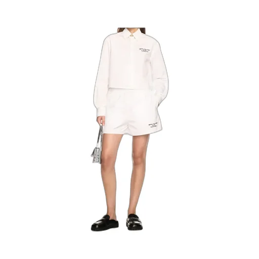 Logo Embroidered Poplin Shorts