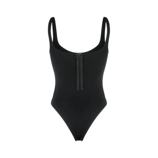 Logo Zippered Swimsuit