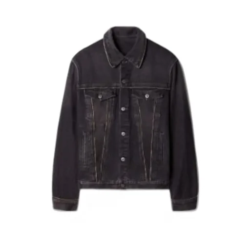 Zip Skate Long-Sleeved Denim Jacket