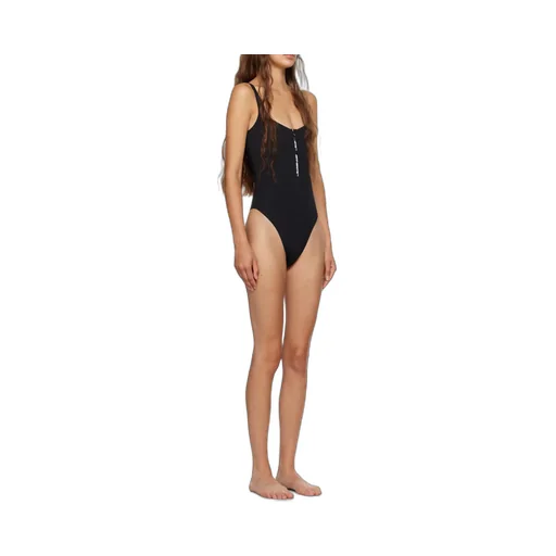 Logo Zippered Swimsuit