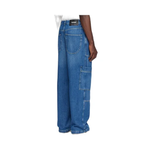 Irregular Logo Embroidered Jeans