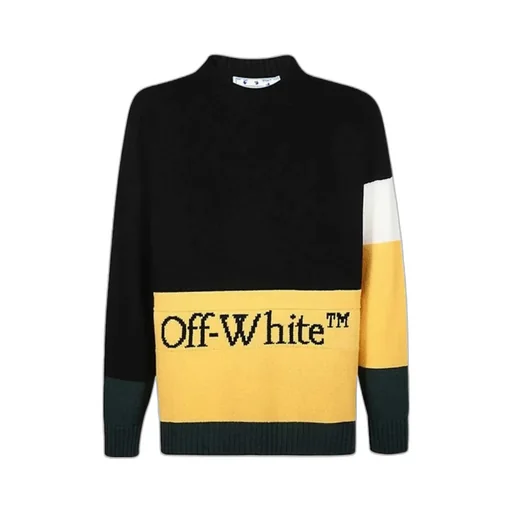 Stitched Design Wool Pullover