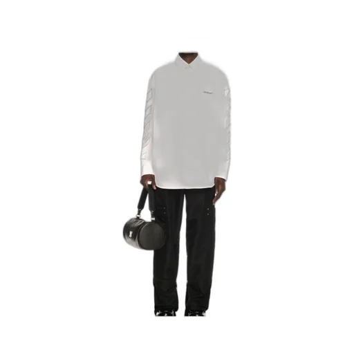 Logo Embroidered Long Sleeved Overshirt