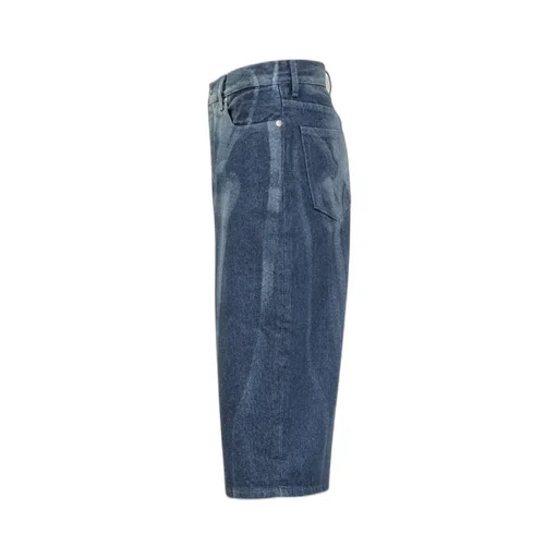 Straight Leg Denim Shorts