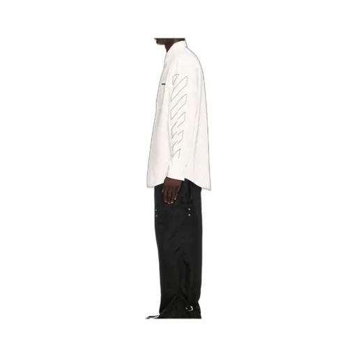Logo Embroidered Long Sleeved Overshirt