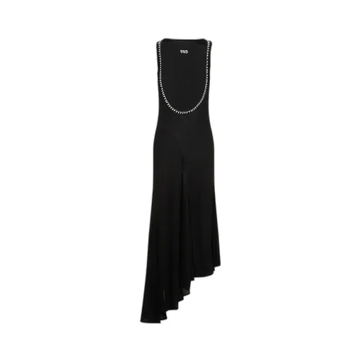 Embellished Asymmetric Sleeveless Dress