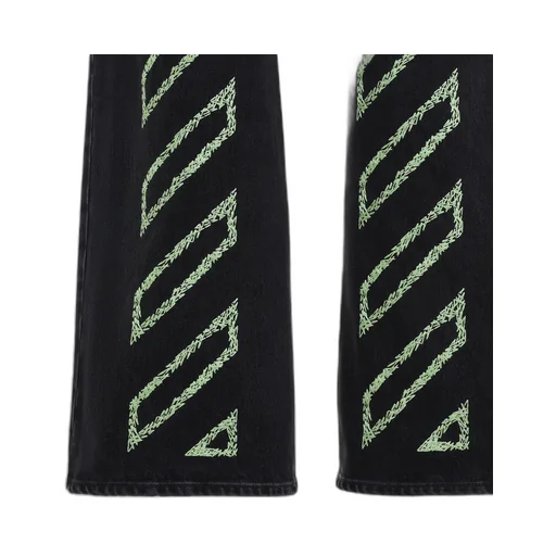 Logo Patch Flared Jeans