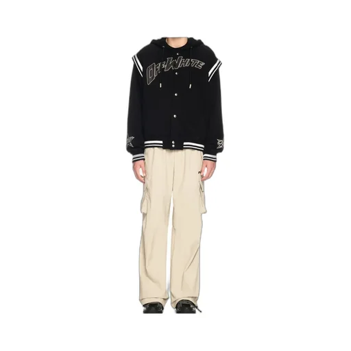 Logo Detailed Drawstring Bomber Jacket